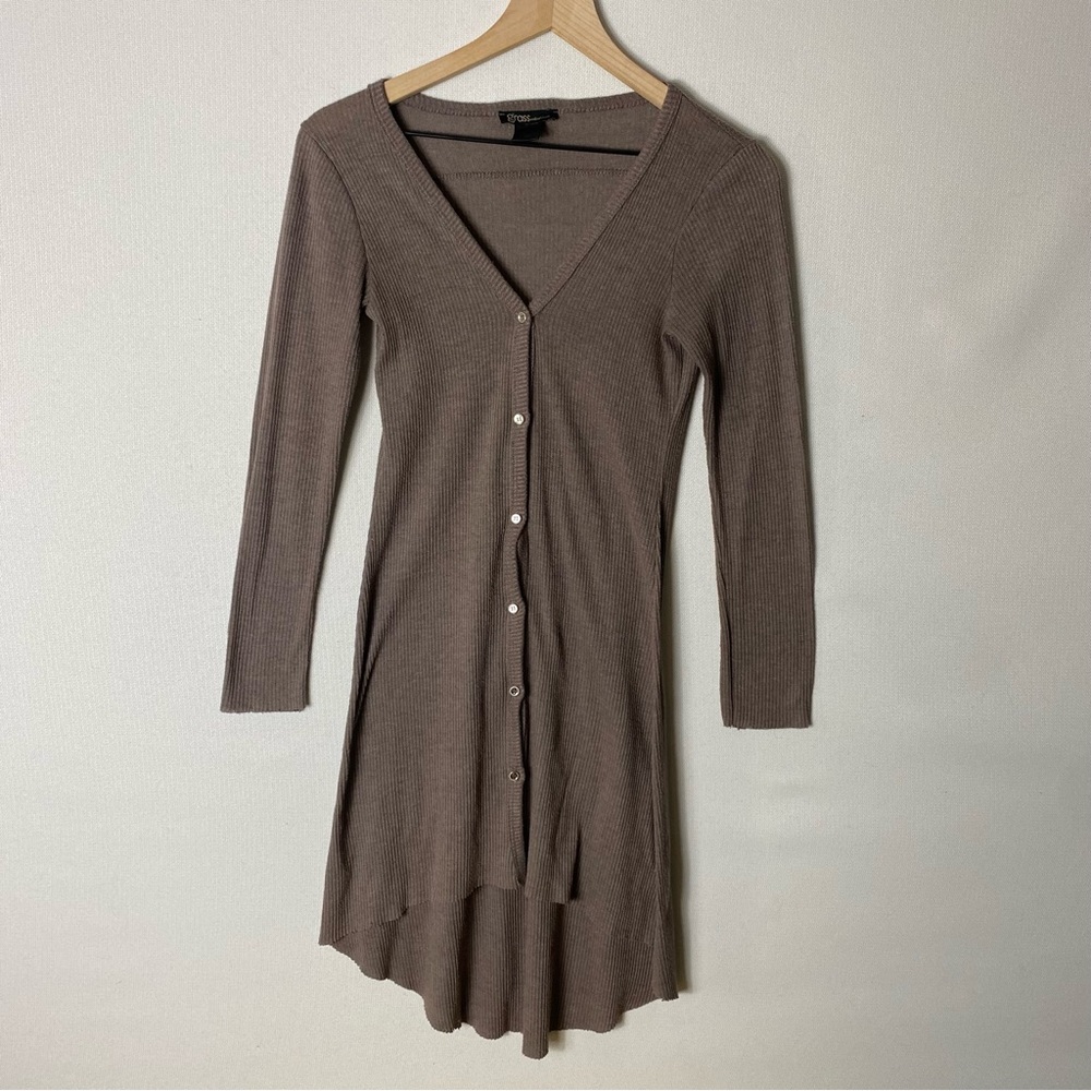 Grass Collections Button Fly Away Cardigan